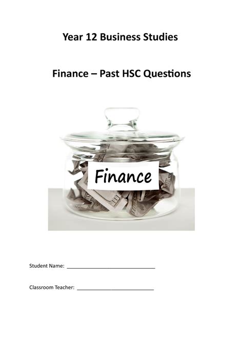 finance  hsc questions year  business studies finance
