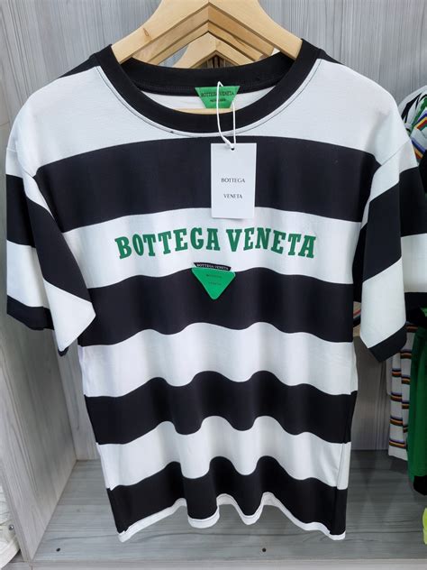 Bottega Veneta Front Logo Striped Shirt Exclusive Sneakers SA