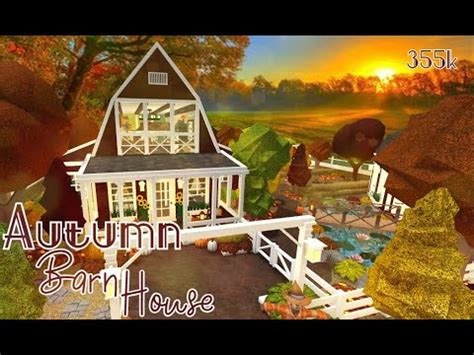 Bloxburg Autumn Barn House With Farm Speed Build No Large Plot