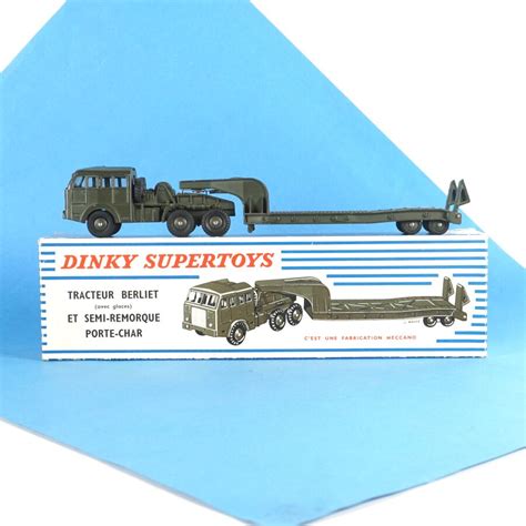 DINKY SUPERTOYS Tracteur Berliet Avec Glaces Et Semi Remorque Porte