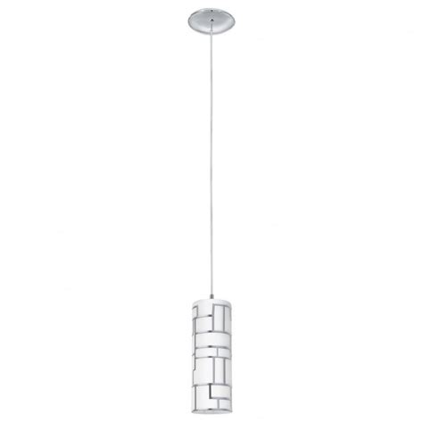 92562 Bayman Pendant Light Chrome White Chrome Shade