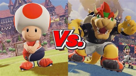 Mario Strikers Battle League Toad Rockets Vs Bowser Cyclones