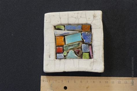 Tableaux Mosaïc 10x10cm Céramique RAKU Laure Bruas Art de la