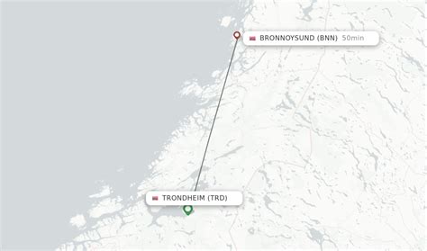 Direct Non Stop Flights From Trondheim To Bronnoysund Schedules