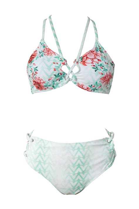 Bikini Con Tiras Florales