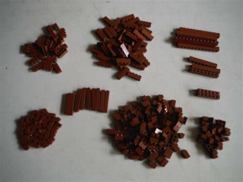 Lego Bulk Lot Of Reddish Brown Bricks X X X X X X X