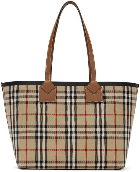 Burberry Brown Small London Tote Burberry