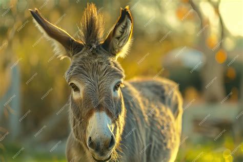 Premium Photo Donkey Gray Italian Sardinian Donkey