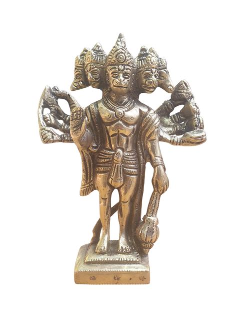 Buy Vinayakmoorti Brass Panchmukhi Hanuman Standing Statue For Home