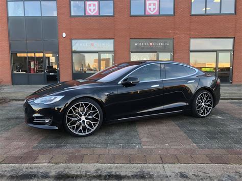 Tesla Model S Black Vossen Hf Wheel Wheel Front