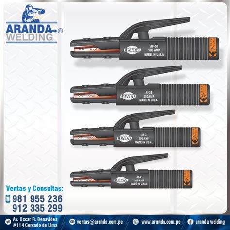 Porta Electrodos Lenco Original Aranda Welding Premium Welding