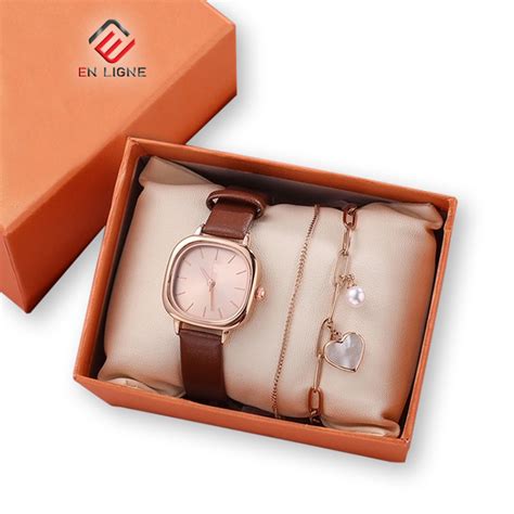 Jual En Ligne Jam Tangan Fashion Wanita Set El Shopee Indonesia