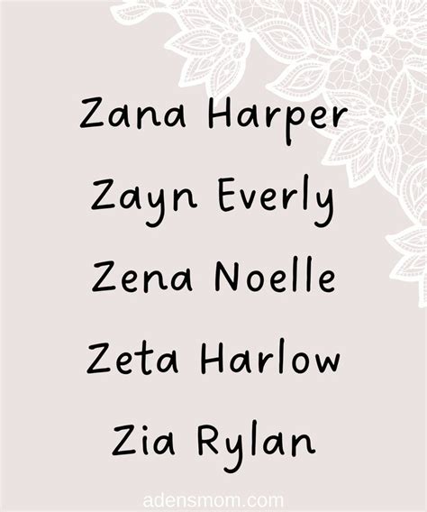 Z Baby Names, Baby Names Short, Sweet Baby Names, Amazing Girl Names ...