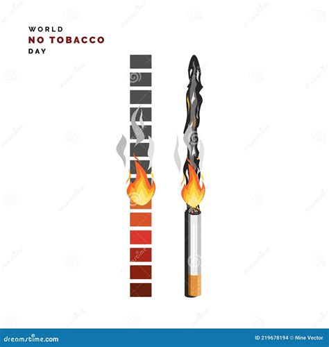 World No Tobacco Day Vector Illustration Of Cigarettes And Cigarette