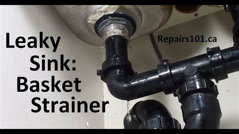 Leaky Sink Basket Strainer How To Fix The Most Common Leak Youtube