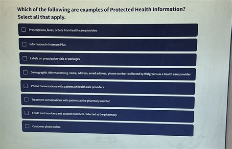 Which Of The Following Are Examples Of Protected Chegg