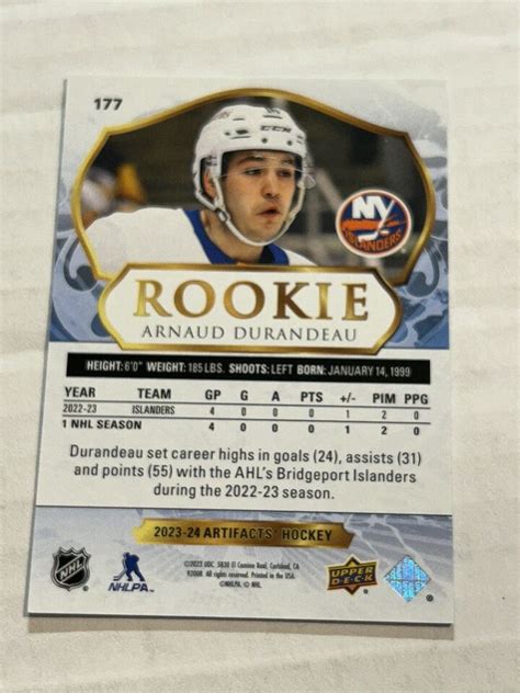 Upper Deck Artifacts Arnaud Durandeau Royal Blue Rookie