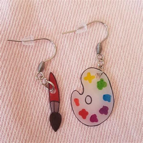 Boucles D Oreille Peinture Plastique Fou