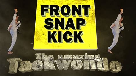 Front Snap Kick Tutorial How To Do A Front Snap Kick 앞차기 Taekwondo