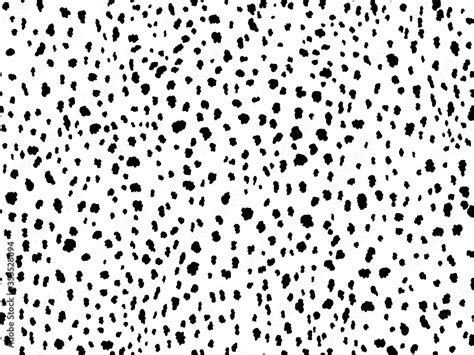 Animal Print Seamless Pattern Design With Irregular Ink Black Spots On