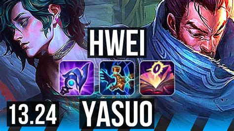 Hwei Vs Yasuo Mid 9 4 14 Kr Master 13 24 Youtube