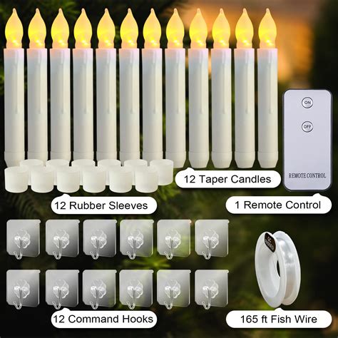 Homemory 12 Pcs Hanging Floating Candles With Remote Harry Potter Floating Candles Witch Decors