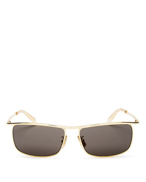 Celine Men S Square Sunglasses 58mm In Gold Smoke Modesens