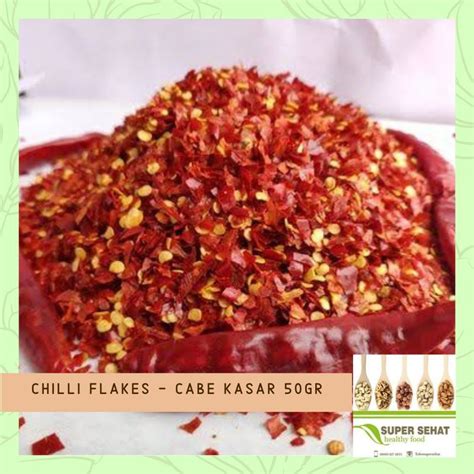 Jual Chilli Flakes Cabe Kasar Gram Cabai Kasar Shopee Indonesia