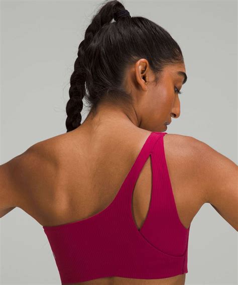 Lululemon Ribbed Nulu Asymmetrical Yoga Bra Light Support A B Cup