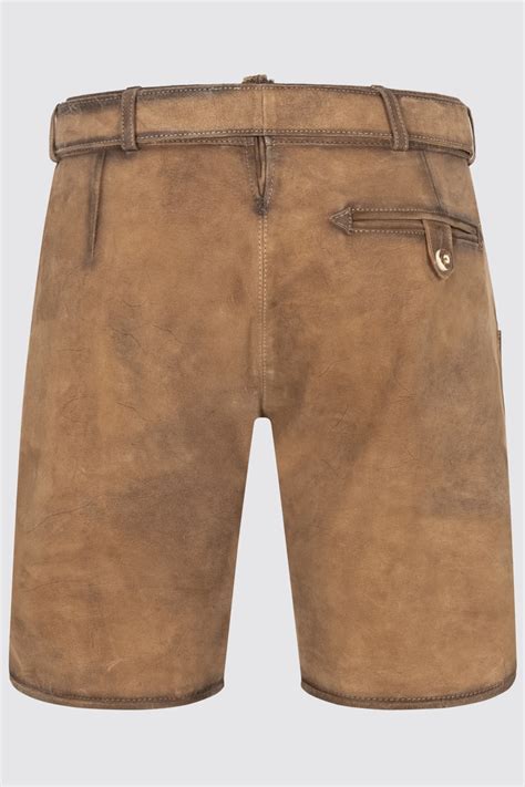 Lederhose Lorenzo met Riem in bruin in de Krüger Dirndl Online Shop