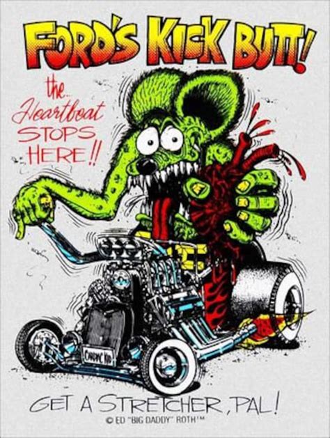 Rat Fink Metal Sing Ford Kick Butt Etsy