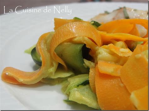 Tagliatelles de Carottes et Courgette crème au Curry LA CUISINE DE NELLY