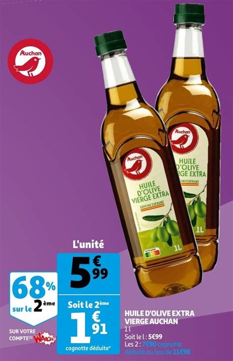 Huile D Olive Extra Vierge Auchan Promotie Bij Auchan