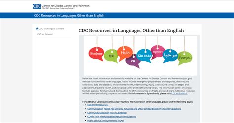 CDC Resources In Languages Other Than English A Journal Of The Plague