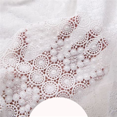 Milk Silk Water Soluble Embroidery Fabric Fashion Circle Arrangement