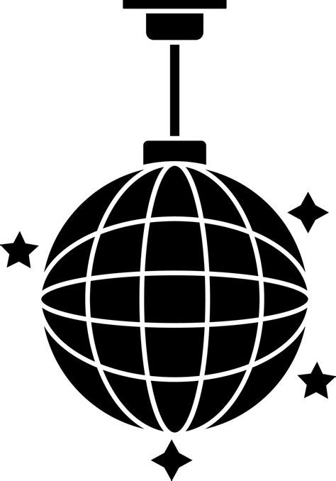 Disco Or Party Ball Icon In Black And White Color 24276050 Vector Art At Vecteezy