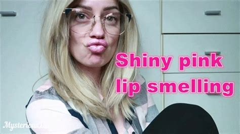 Shiny Pink Lip Smelling Mp4 Sd Mysterious Lilly Clips4sale