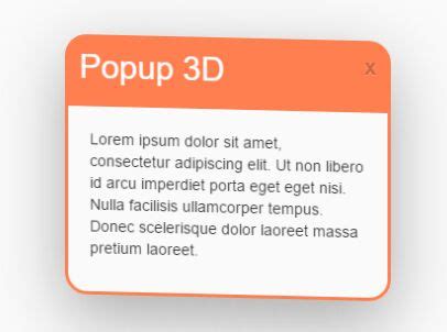 D Interactive Popup Window With Jquery And Css D Popup Free