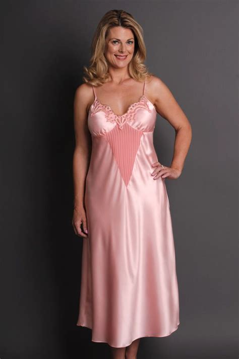 Pin By Rachel Satin On LONG Nightgown Night Gown Night Dress Satin