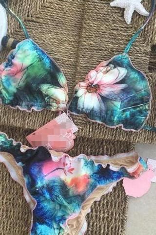 Hot Two Straps Two Piece Cute Bikinis On Luulla
