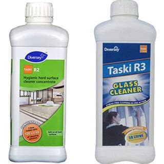 Diversey Taski R2 Floor Cleaner Taski R3 Concentrated Glass Cleaner