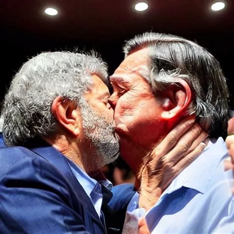 Lula Da Silva Kissing Bolsonaro OpenArt