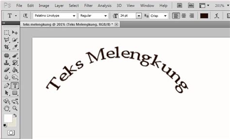 Tutorial Photoshop Dasar Membuat Teks Melengkung Di Photoshop