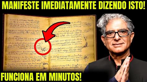 Diga Este Mantra E Manifeste O Que Quiser Deepak Chopra Youtube