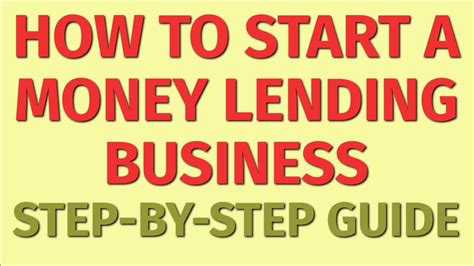 Starting A Money Lending Business Guide How To Start A Money Lending