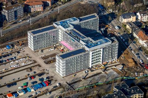 Luftbild Bochum Baustelle zum Neubau eines Büro und Geschäftshauses