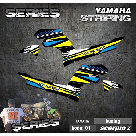 Jual Cod Striping Scorpio Z Sticker Scorpio Z Kode Desain