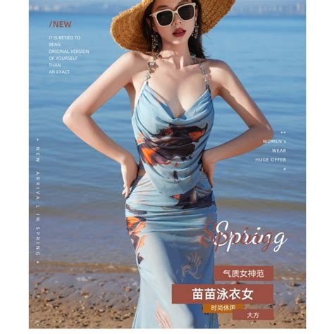 Women Sexy Goddess Split Swimsuit Female Bikini Bikini Hot Spring Three Piece Suit Split