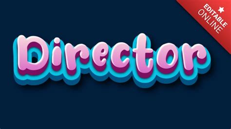 Director Fancy D Text Effect Generator