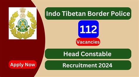 Itbp Recruitment 2024 112 Head Constable Education And Stress